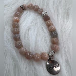 Cherry Blossom Agate Courage Stretch Bracelet